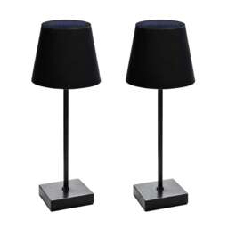 Gardenwize Solar Table Lamp Light Black a Pair
