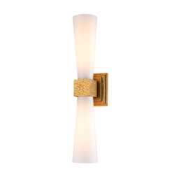 Kristy Up & Down Wall Lamp Contemporary Distressed Gold 3000K IP44 2x G9