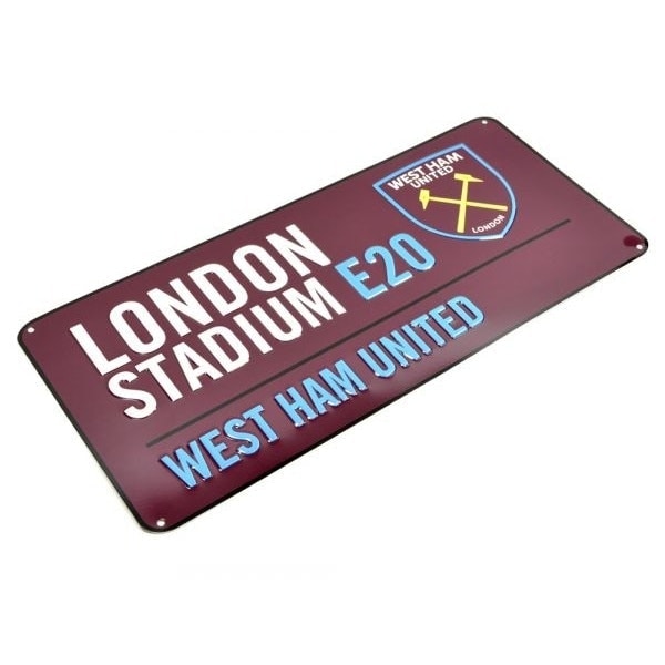 West Ham United FC Metal Street Sign - Claret - One Size