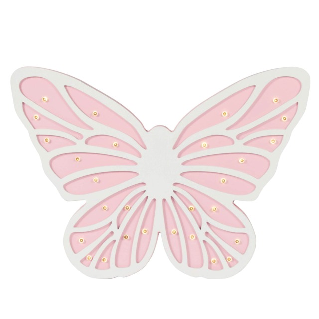 BHS Glow Kid's LED Butterfly Table Lamp, Pink