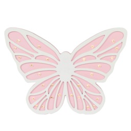BHS Glow Kid's LED Butterfly Table Lamp, Pink