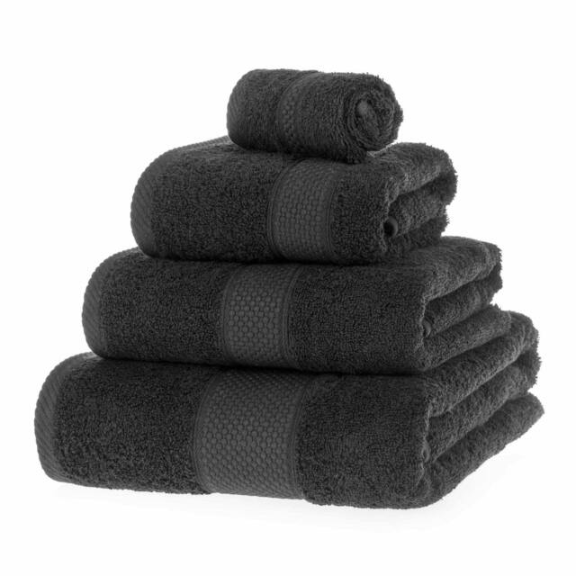 Homescapes Turkish Cotton Black Bath Towel Set
