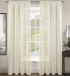 Velosso Riva Slot Top Voile Panel - 150cm x 182cm Cream Cream