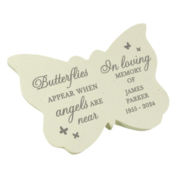 Personalised Memorial Butterfly Resin Garden Ornament