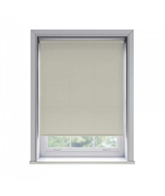 125cm No Drill Oyster Thermal Blackout Roller Blind (170cm Drop) Cream