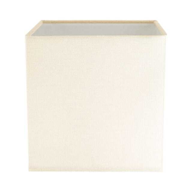Contemporary and Stylish Soft Cream Linen Fabric Square 16cm Lamp Shade Cream Cream 1