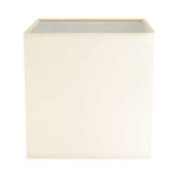 Contemporary and Stylish Soft Cream Linen Fabric Square 16cm Lamp Shade Cream Cream 1