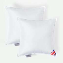 "Homescapes Luxury Super Microfibre Cushion Pad Insert Inner 45 x 45 cm (18 x 18 inches) - Pack of 2 White 45 x 45 cm (18 x 18"")"