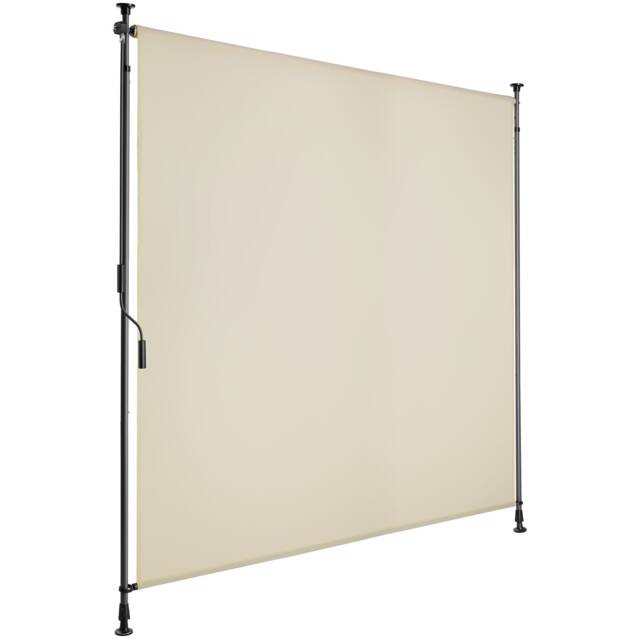 Retractable Awning Taija - tooless installation, with hand crank, retractable and UV blocking Cream beige 150 x 310 cm 1