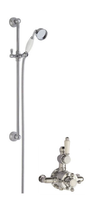 Balterley Traditional Exposed Shower Valve Set - Thermostatic Valve + Slide Rail Kit - A3099E