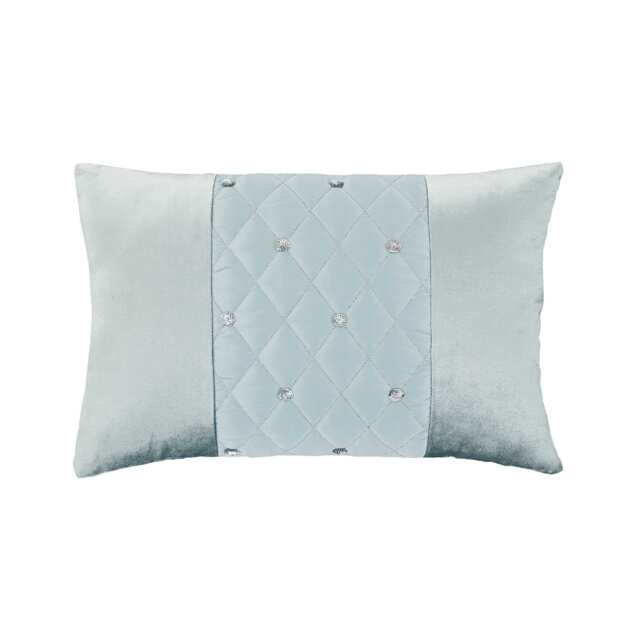 Catherine Lansfield Sequin Cluster Cushion Blue Duck Egg Blue 30x40cm