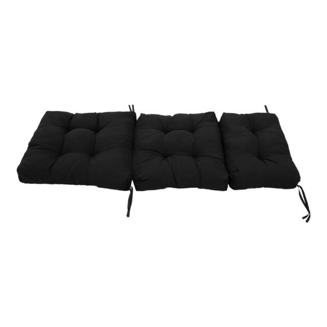 Living and Home Adirondack Patio Chair Cushion, 130x55cm, Black
