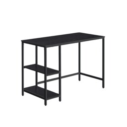 Industrial Rustic Computer Desk With 2 Shelves Black Black