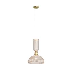 Antic Modern Dome Pendant Ceiling Light Gold 2700K 510lm 1xE27 Cognac Shade