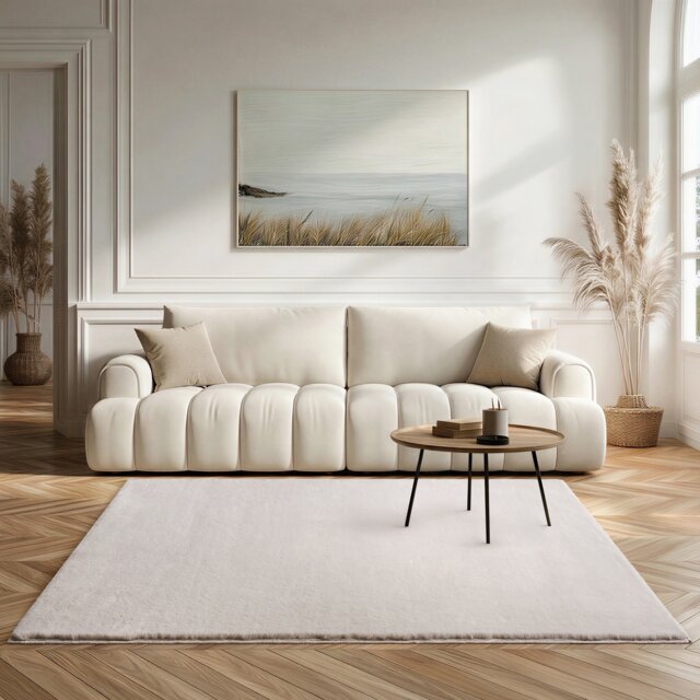 Softie Short Pile Faux Fur Living Room & Bedroom Rug
