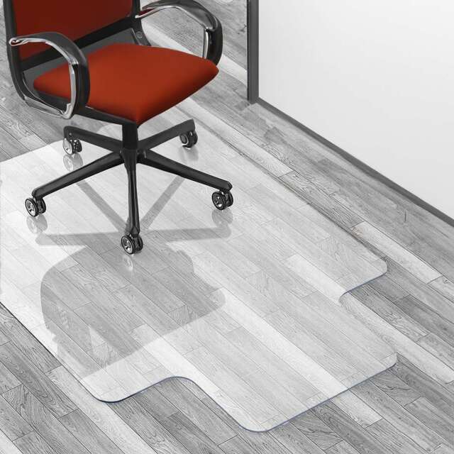PVC Frosted Chair Mat for Hard Floors - 120x90cm with a Lip