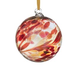 Sienna Glass Hanging Ornament 10cm Friendship Ball - Garnet