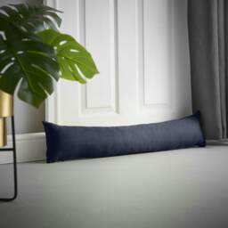 Velvet Chenille Draught Excluder - 90cm x 15cm x 15cm - Navy