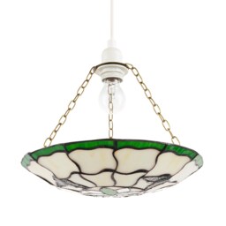 Traditional Butterfly Tiffany Glass Green Pendant Lighting Shade Green Green 1