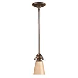 Mayflower 1 Light Dome Ceiling Mini Pendant Olde Bronze, E27