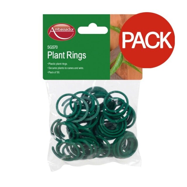 Ambassador Plant Rings (Pack of 50) - Green - One Size