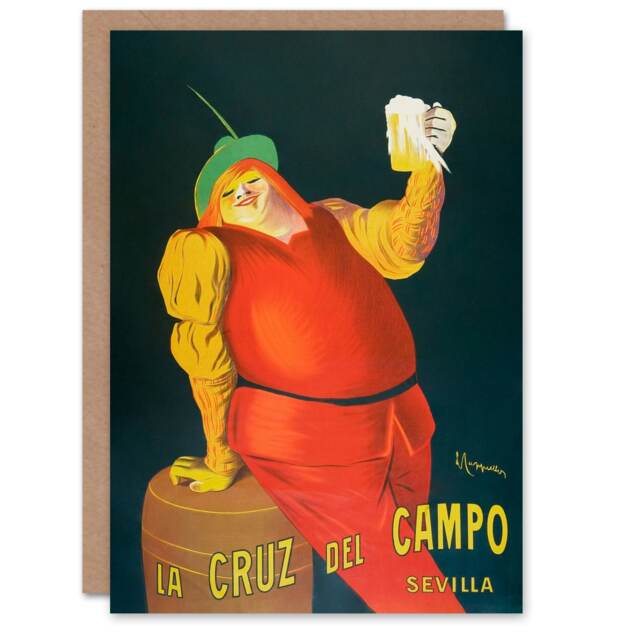 Leonetto Cappiello Art Card La Cruz del Campo Beer Vintage Advert