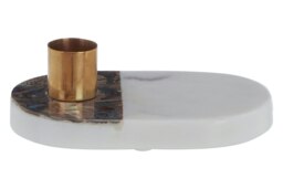Marella Candle Holder White
