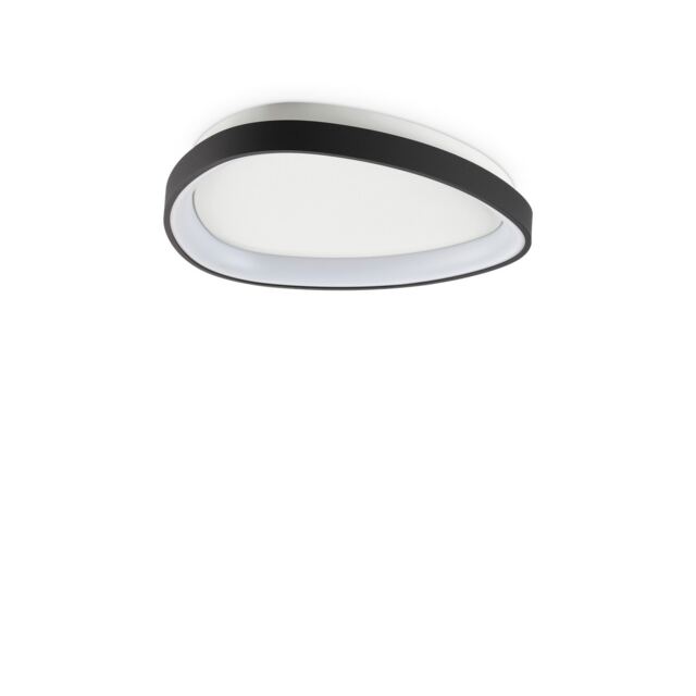 Gemini Integrated LED Semi Flush Ceiling Light Black 2950lm 4000K
