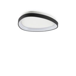 Gemini Integrated LED Semi Flush Ceiling Light Black 2950lm 4000K