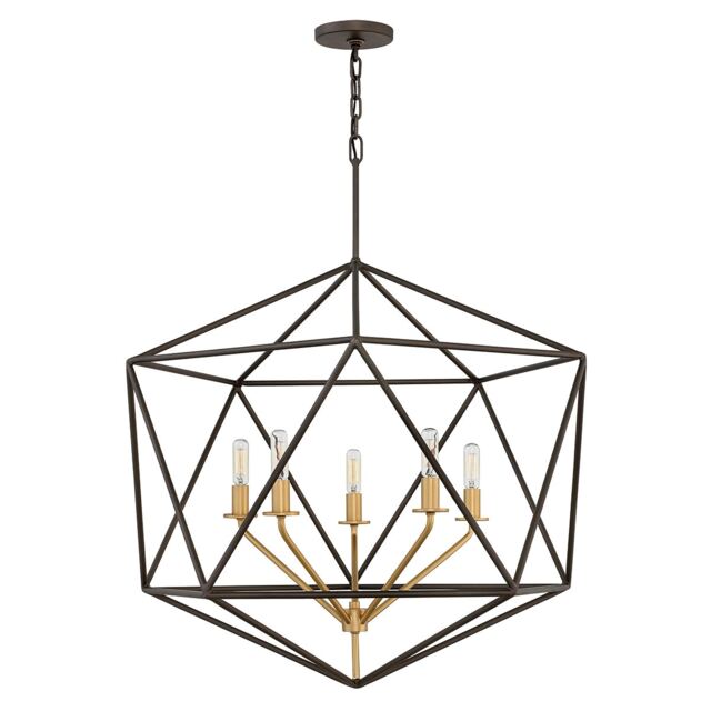 Astrid 5 Light Cage Pendant Chandelier Metallic Matte Bronze