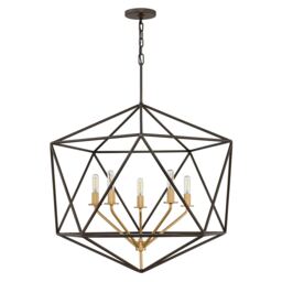 Astrid 5 Light Cage Pendant Chandelier Metallic Matte Bronze