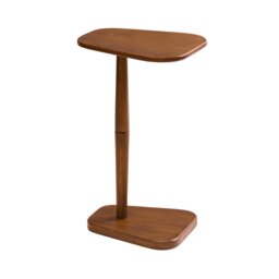 Alina Side Table Solid Wood Bedside Table for Living Room and Bedroom Brown Walnut 1