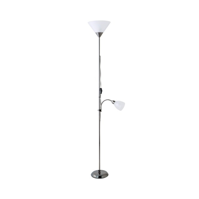 ValueLights Mozz Black Chrome Mother and Child Floor Lamp Black