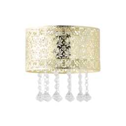 ValueLights Enna Modern Gold Pendant Shade with Jewel Drops Gold