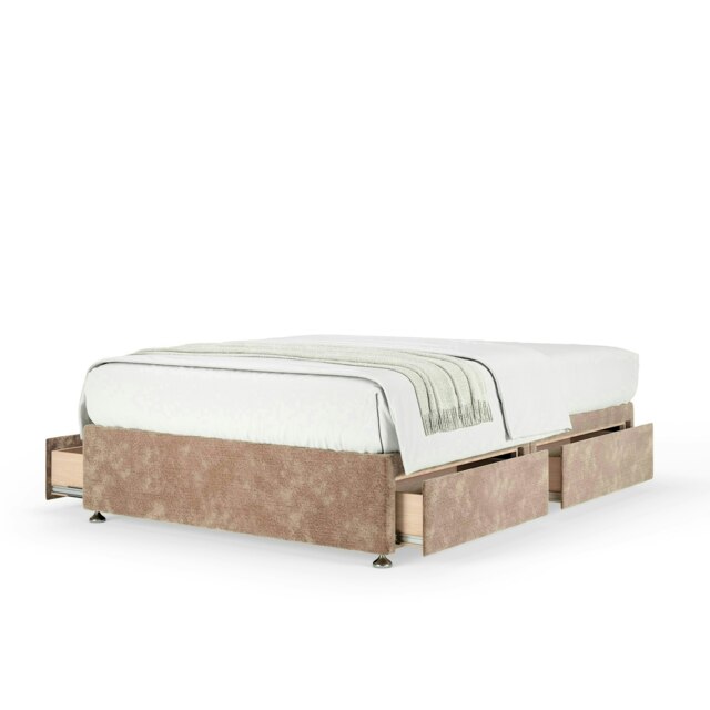 Majestic 1000 Pocket Sprung Mink Chenille 4 Drawer Divan Set Super King