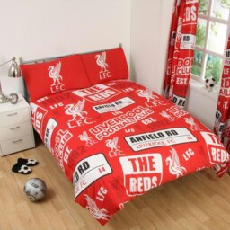Liverpool FC Patch Double Duvet Red White Double