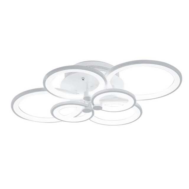 Living and Home Nordic Modern Circular LED Semi-Flush Ceiling Light White