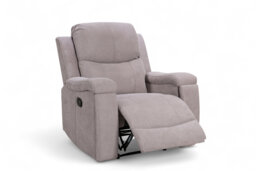 Chenille Fabric Light Grey Manual Recliner Chair VISCONTI