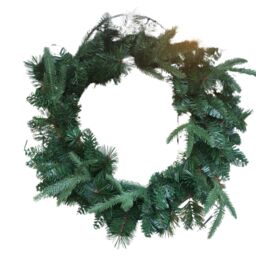 50cm Festive Green Norfolk Pine Christmas Wreath PE/PVC Tips