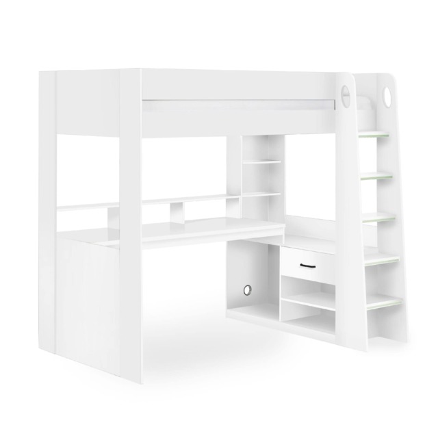 Elm Gaming Highsleeper - All White - Single (90cm)