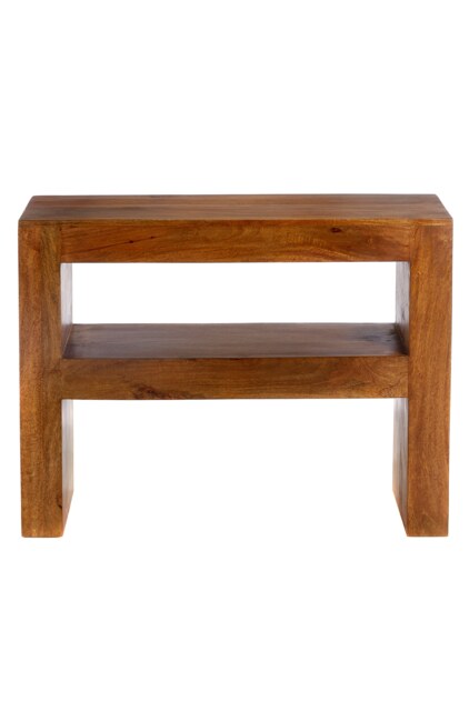 Solid Dark Brown Wood Console Hall Telephone Table Small Slim H76 x W100 x D26cm