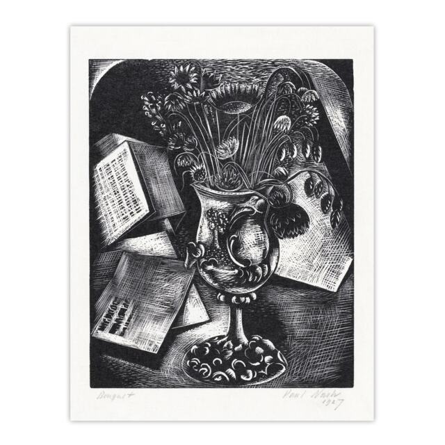 "Flower Bouquet Black White Still Life Nash Huge Wall Art Poster Print 24X32"""