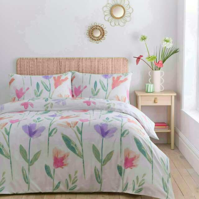 Portfolio Home Charlotte Floral Bedding Duvet Cover Set Multi Single