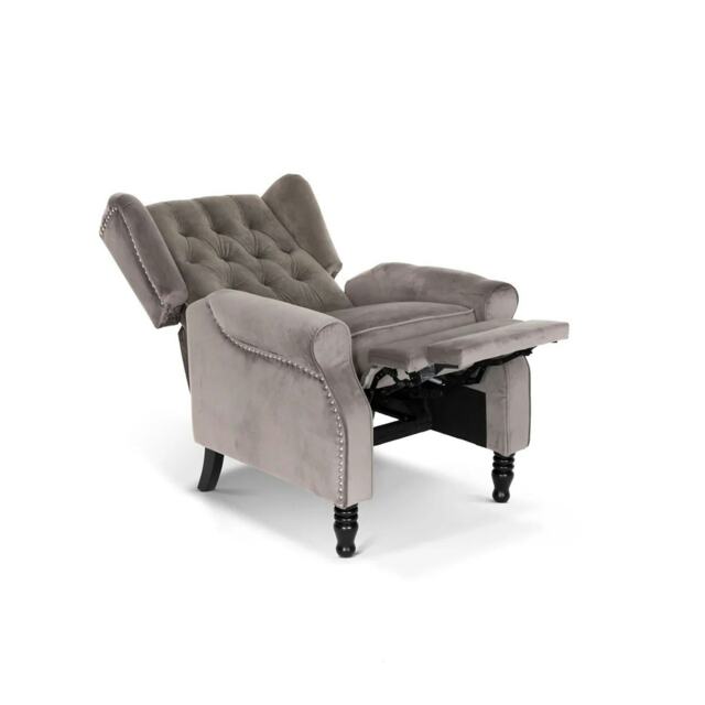 Windsor Luxury Pushback Recliner Armchair Grey