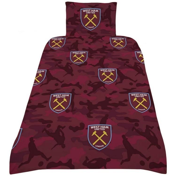 West Ham United Fc Duvet Cover Set Maroon Single by Tesco