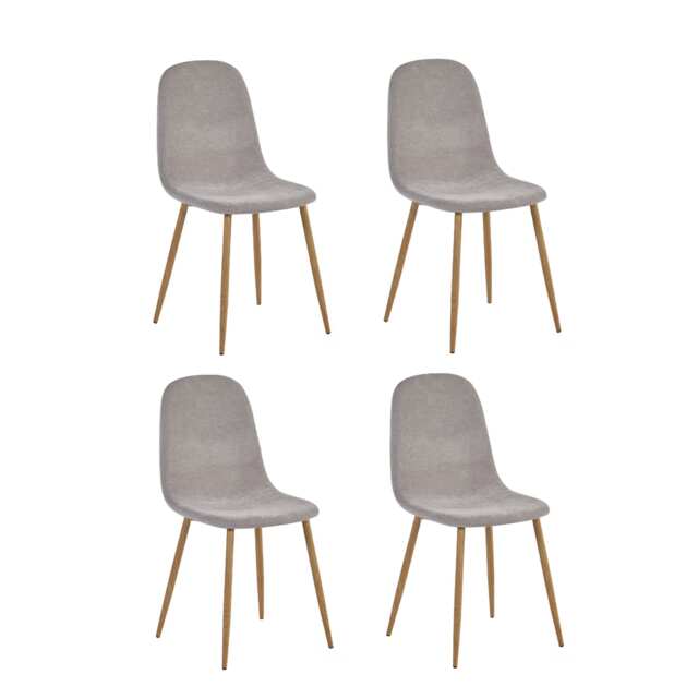 Alverton Premium Beige Chenille Upholstered Dining Chairs - Set of 4