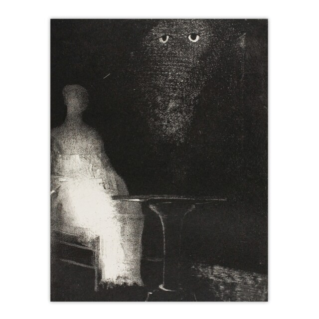 "Gaze on the Chair Human Figure Outline Redon Wall Art Poster Print 12X16"""