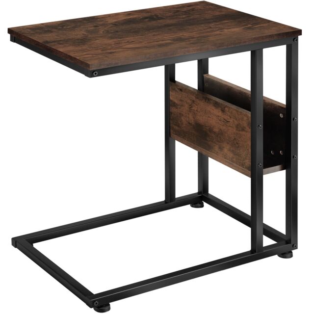 Bedside Table Wigan - industrial style, with side compartment, 55 x 36.5 x 60 cm Brown Industrial wood dark, rustic 55 x 36,50 x 60 cm 1