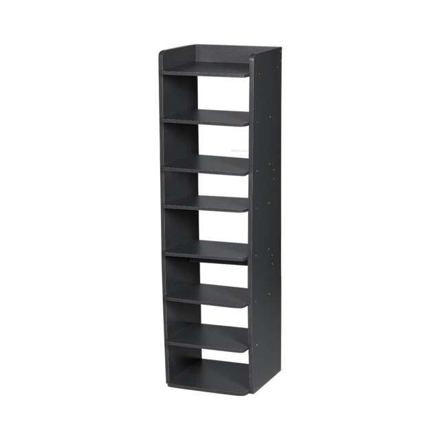 Living and Home 8-Tier Narrow Tall Shoe Rack - Black Black