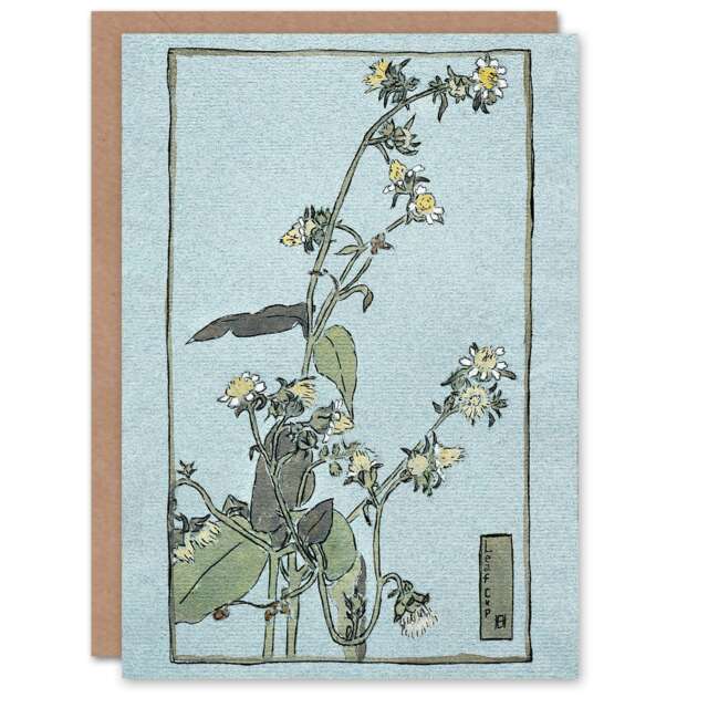 Hannah Borger Overbeck Art Card Leaf Cup Floral Painting